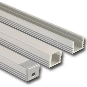 LED páska Přisazený hliníkový profil McLED PP 16x13mm s matným difuzorem 1m ML-761.013.02.1