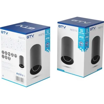 Nástěnné svítidlo Bodové kulatý svítidlo GTV černé