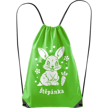 Městský batoh Vak Králíček se jménem - polyester Barva: Zelenožlutá