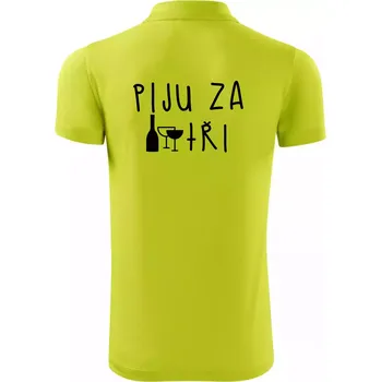 Pánská košile Jím za dva / Piju za tři - Polokošile Victory sportovní (dresovina) - 3XL ( Limetková )