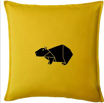 Polštář Origami kapybara - Polštář 50x50 - 50x50 - Pouze potah ( Žlutá )