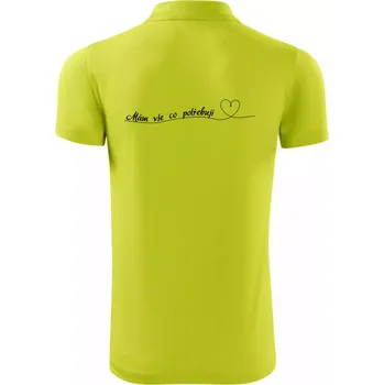 Pánská košile Srdce mám vše co potřebuji - Polokošile Victory sportovní (dresovina) - S ( Limetková )