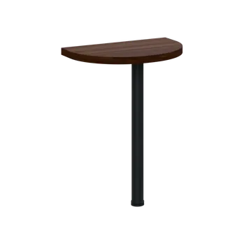 Stolová podnož SIJD - 60 přístavba jednací, kovová podnož černá, síla desky 36 mm, široká 600 mm, ořech královský