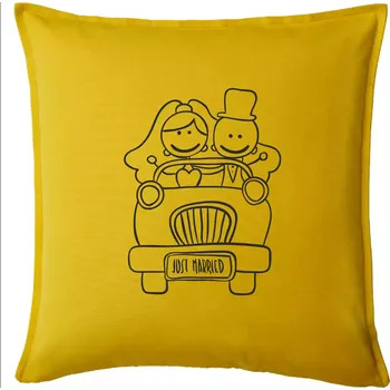 Polštář Svatební auto - Polštář 50x50 - 50x50 - Pouze potah ( Žlutá )