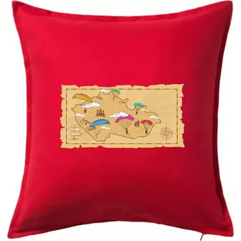 Polštář Paragliding v ČR - Polštář 50x50 - 50x50 - Pouze potah ( Červená )