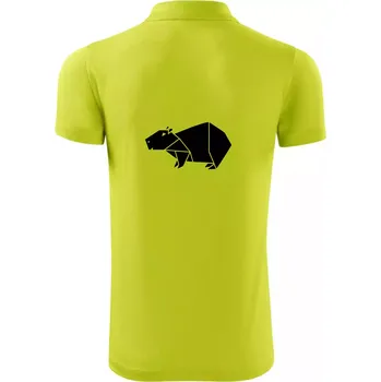 Pánská košile Origami kapybara - Polokošile Victory sportovní (dresovina) - S ( Limetková )