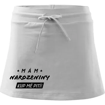 Dámská sukně Mám narozeniny kup mě pití - Sportovní sukně - two in one - M ( Bílá )