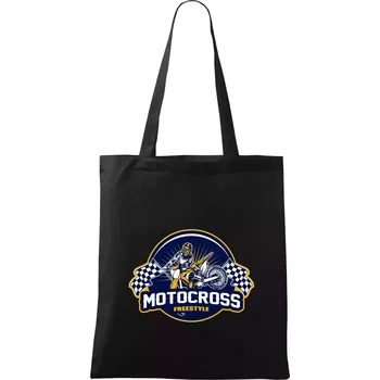 Motocross freestyle kruh - Taška bavlněná - 42 x 38 cm ( Černá )