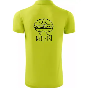 Pánská košile Nejlepší přátelé - Hamburger a hranolky - Polokošile Victory sportovní (dresovina) - M ( Limetková )