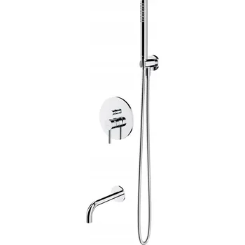 Vodovodní baterie Jednopáková nástěnná vanová a sprchová baterie Omnires stříbrná