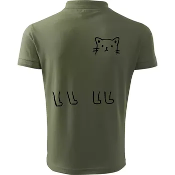 Pánská košile Kočka - pes - tygr -Dokresli zvíře - Polokošile pánská Pique Polo 203 - XL ( Khaki )