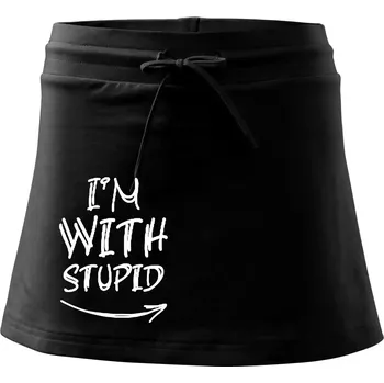 Dámská sukně Iam with stupid - Sportovní sukně - two in one - M ( Černá )