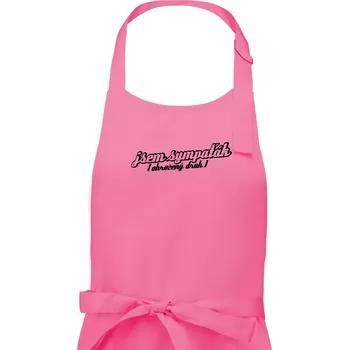 Kuchyňská zástěra Jsem sympaťák - ohrožený druh - Pánská zástěra na vaření - Univerzální velikost ( Růžová )