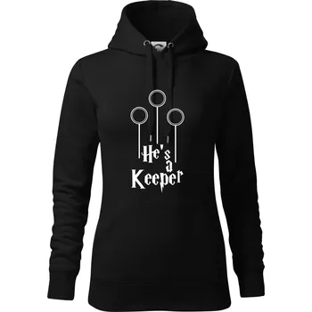 Dámská mikina Hes a keeper - Mikina dámská Cape s kapucí - L ( Černá )