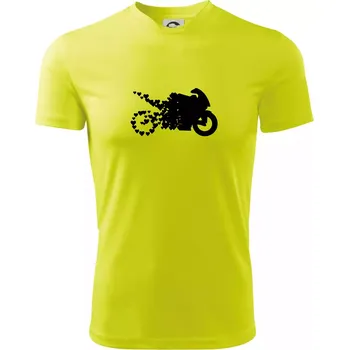 Moto love - Pánské triko Fantasy sportovní (dresovina) - M ( Neonově žlutá )