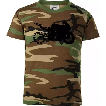 Chlapecké tričko Moto love - Dětské maskáčové triko - 146 cm/10 let ( Hnědý maskáč )