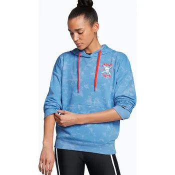 Dámské tričko Dámské sportovní tričko Under Armour Project Rock Underground Terry HD viral blue/phoenix fire/white