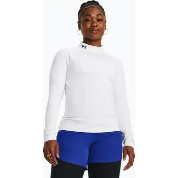 Dámské tričko Dámské tričko Longsleeve Under Armour Authentics CG Mockneck white/black