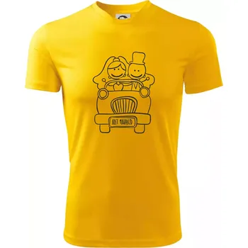 Pánské tričko Svatební auto - Pánské triko Fantasy sportovní (dresovina) - M ( Žlutá )
