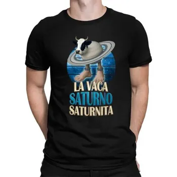 Žertovný předmět La Vaca Saturno Saturnita - Italian brainrot - kráva Saturn - pánské tričko s potiskem- Tričkový.cz