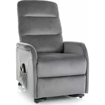 Křeslo Masážní křeslo Pravia Velvet, šedá