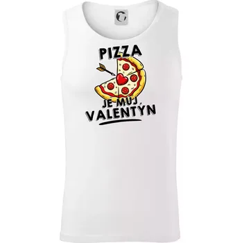 Pizza je můj Valentýn - Tílko pánské Core - L ( Bílá )