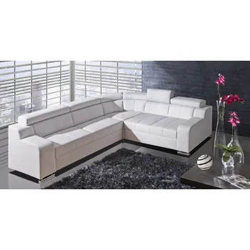 Sedací souprava Dolmar Rohová sedací souprava Oskar Barevné provedení: Cayanne 1111 white eko kůže, Zvolte stranu sed. soupravy: Pravá strana