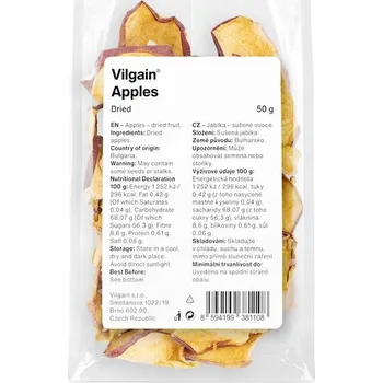 Sušené ovoce Vilgain Jablka sušená – 3× plátky 50 g