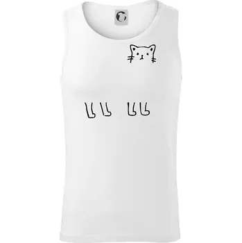 Kočka - pes - tygr -Dokresli zvíře - Tílko pánské Core - M ( Bílá )