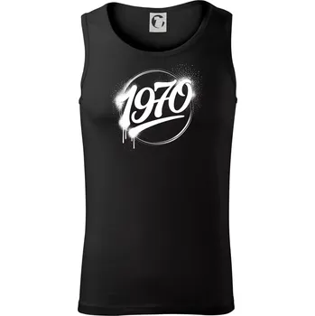 Narozeninovy ročník graffiti 1970 - Tílko pánské Core - L ( Černá )