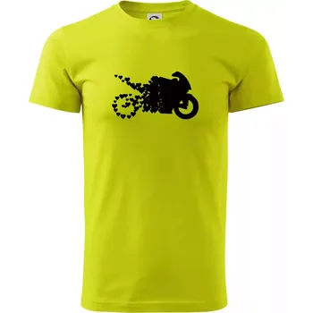 Pánské tričko Moto love - Klasické pánské triko vyšší gramáže - XS ( Limetková )