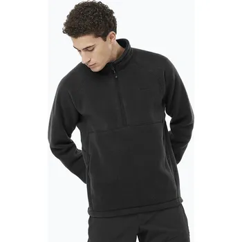 Pánská mikina Pánská trekingová mikina Salomon Chroma Fleece Hz deep black
