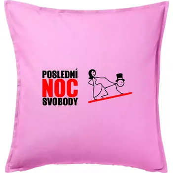 Polštář Poslední noc - Polštář 50x50 - 50x50 - Pouze potah ( Růžová )