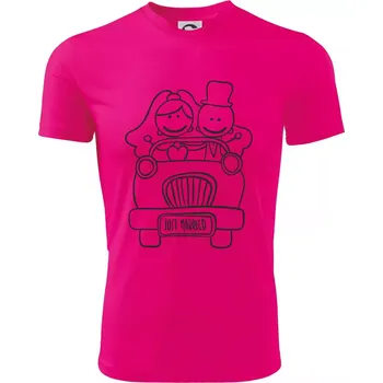 Chlapecké oblečení Svatební auto - Dětské triko sportovní (dresovina) - 134 cm/8 let ( Neon Pink )