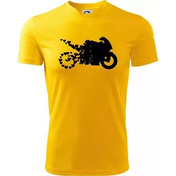 Chlapecké tričko Moto love - Dětské triko sportovní (dresovina) - 134 cm/8 let ( Žlutá )