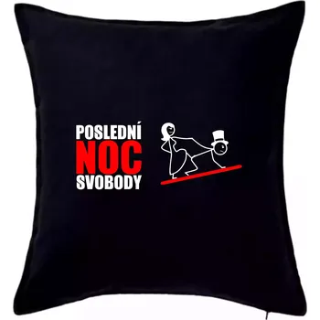 Polštář Poslední noc - Polštář 50x50 - 50x50 - Pouze potah ( Černá )