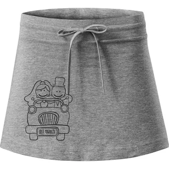 Dámská sukně Svatební auto - Sportovní sukně - two in one - XL ( Tmavě šedý melír )
