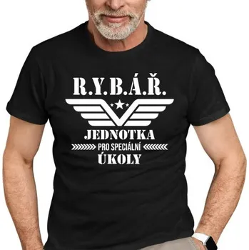 Žertovný předmět Rybář – jednotka pro speciální úkoly - pánské tričko s potiskem- Tričkový.cz