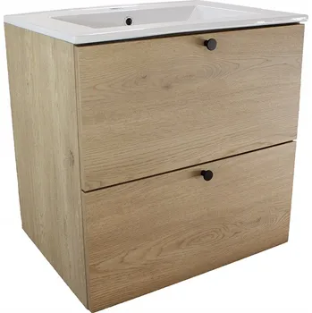 Koupelnový nábytek Koupelnová skříňka 60 cm s umyvadlem k zapuštění Dub Cremona Beti