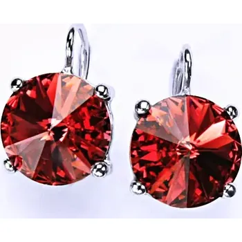 Náušnice Stříbrné náušnice Swarovski krystal Paparadscha - NK1188 (Stříbrné náušnice se Swarovski krystalem)