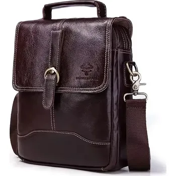 Humerpaul pánská kožená taška Vaubois Hnědá 6L