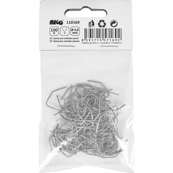 Příslušenství ke svářečce Spony pro svářečku plastů (V) 0,8 mm - 100 ks MAGG 110169
