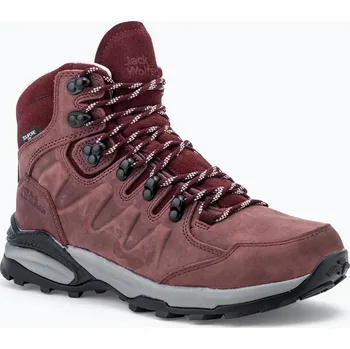 Dámská zimní obuv Dámské trekové boty Jack Wolfskin Refugio Prime Texapore Mid dark maroon