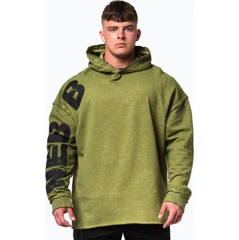 Pánská mikina Pánská tréninková mikina NEBBIA Washed-Off Hoodie NO BS grey