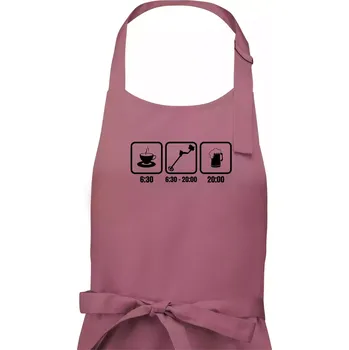 Kuchyňská zástěra Káva detektor pivo - Pánská zástěra na vaření - Univerzální velikost ( Starorůžová )