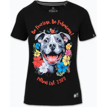 Dámské tričko Dámské tričko Pitbull Happy Pit 2 black