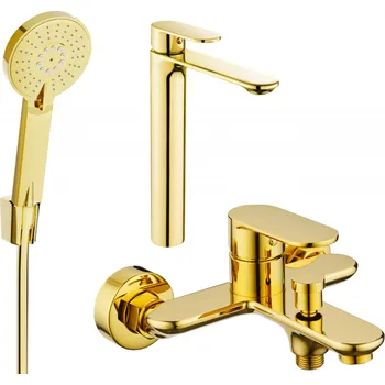 Vodovodní baterie Mexen Milo R40 vanová sada, zlatá - 71313R40-50 Bateriové soupravy