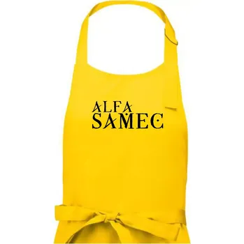 Kuchyňská zástěra Alfa Samec - Pánská zástěra na vaření - Univerzální velikost ( Žlutá )