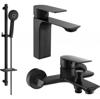 Vodovodní baterie Mexen Alexa DQ40 vanová sada, černá - 71203DQ40-70 Bateriové soupravy