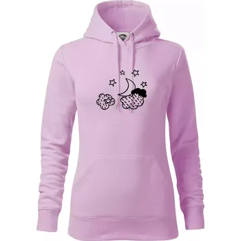 Dámská mikina Nebe - Dalekohled - Mikina dámská Cape s kapucí - XS ( Orchid )